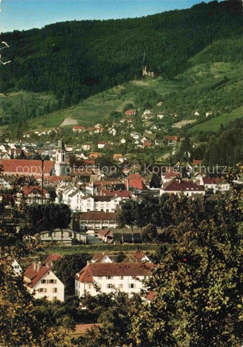 Oberkirch Baden Ortsansicht mit Kirche