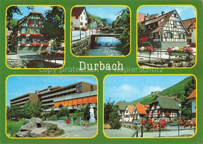 Durbach Schwarzwald Offenburg Motive Stadtzentrum Fachwerkhaeuser Partie am Bach