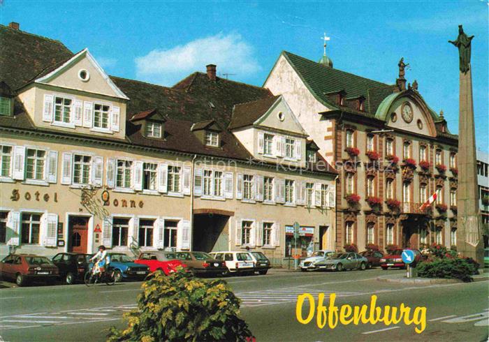 OFFENBURG Offenbourg Hotel Sonne Historisches Gebaeude seit 1350 Ursulasaeule