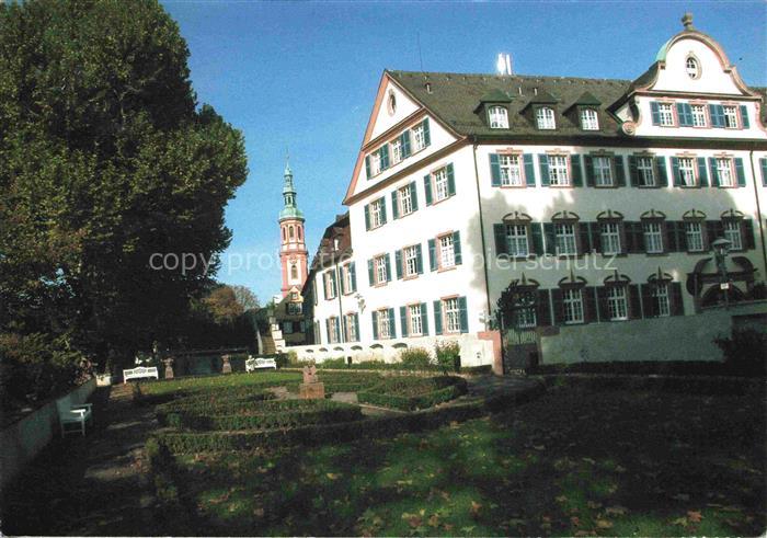 OFFENBURG Offenbourg Partie im Park Blick zur Kirche