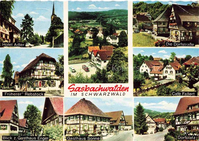Sasbachwalden Achern Ortenaukreis BW Hotels Gasthoefe Cafés Dorfplatz Ansicht m