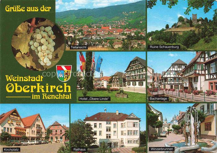 Oberkirch Baden Teilansicht Ruine Schauenburg Hotel Obere Linde Bachanlage Kirch