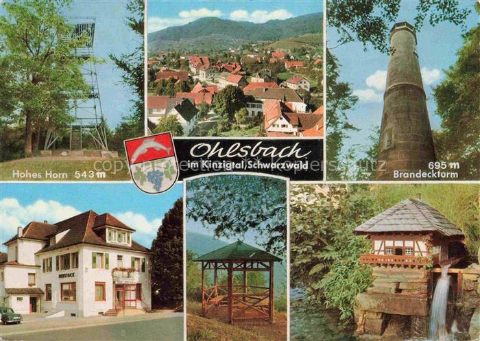 Ohlsbach Kinzigtal BW Panorama Hohes Horn Aussichtsturm Brandeckturm Gasthof Pen