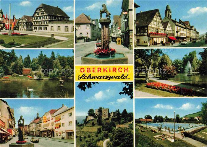 Oberkirch Baden Motive Stadtzentrum Hauptstrasse Loewenbrunnen Stadtpark Burgrui