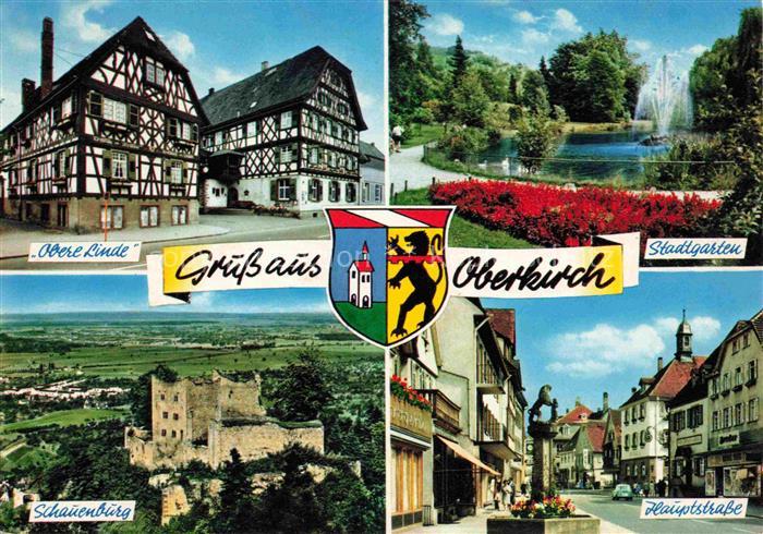 Oberkirch Baden Hotel Obere Linde Fachwerkhaeuser Stadtgarten Burgruine Schauenb