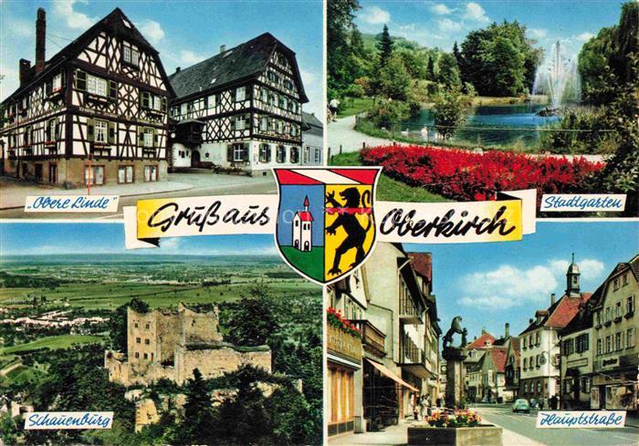 Oberkirch Baden Hotel Obere Linde Fachwerkhaeuser Stadtgarten Burgruine Schauenb