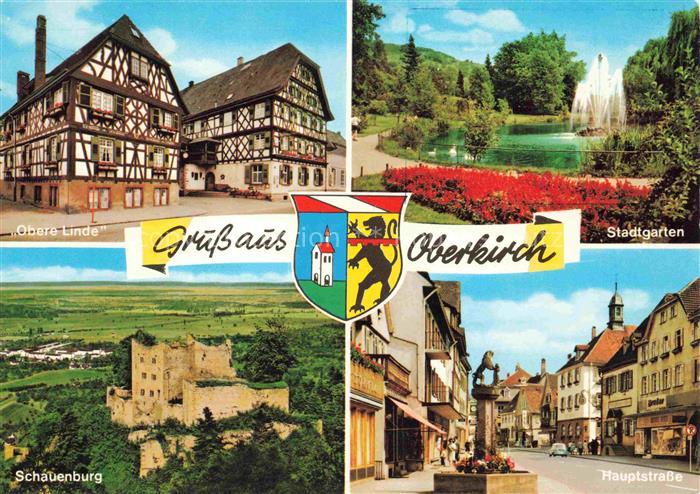 Oberkirch Baden Hotel Obere Linde Fachwerkhaeuser Stadtgarten Burgruine Schauenb