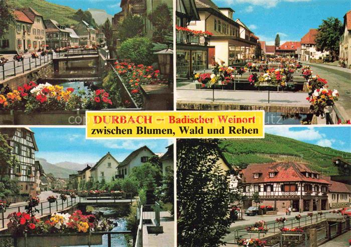Durbach Schwarzwald Offenburg Motive Stadtzentrum Blumenschmuck