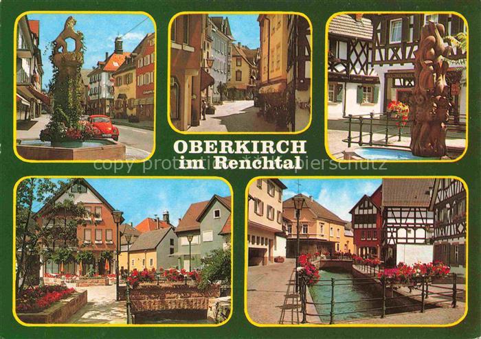 Oberkirch Baden Motive Stadtzentrum Brunnen Partie am Bach