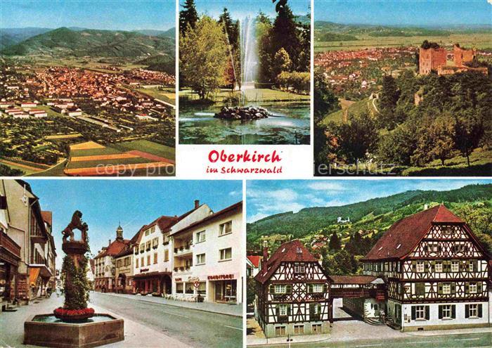 Oberkirch Baden Panorama Renchtal Stadtpark Burgruine Loewenbrunnen Hotel Obere