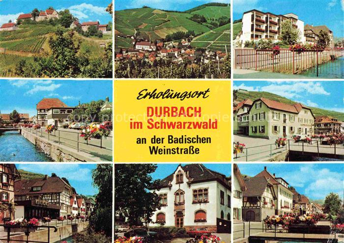 Durbach Schwarzwald Offenburg Teilansichten Erholungsort an der Badischen Weinst