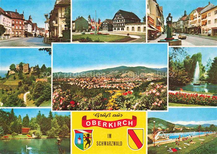 Oberkirch Baden Panorama Motive Stadtzentrum Brunnen Stadtpark Burgruine Freibad