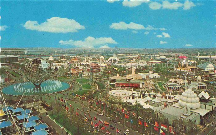 NEW YORK City USA Worlds Fair 1964 65 Aerial view