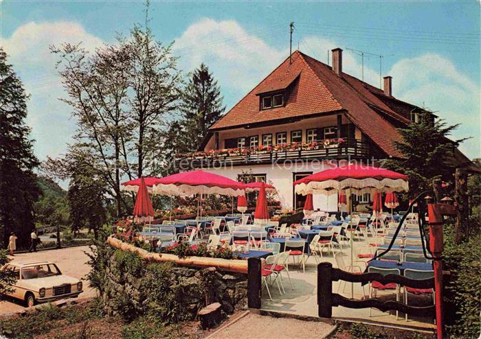 Sasbachwalden Achern Ortenaukreis BW Zum Alde Gott Weinstuben Terrasse
