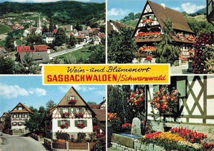 Sasbachwalden Achern Ortenaukreis BW Panorama Ortsmotive Brunnen