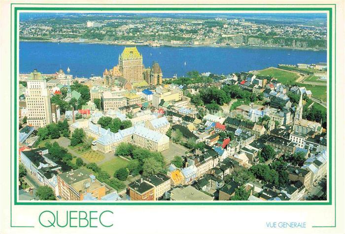 QUEBEC-City Canada La vieille Ville le Chateau Frontenac et le fleuve Saint Laur