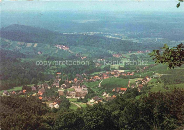 Sasbachwalden Achern Ortenaukreis BW Panorama mit Kurklinik Dr Wagner