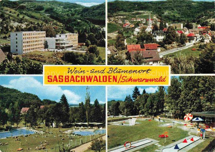 Sasbachwalden Achern Ortenaukreis BW Kurklini Dr Wagner Panorama Schwimmbad Min
