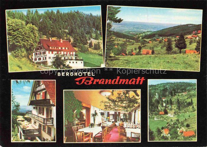 Brandmatt Sasbachwalden Ortenaukreis BW Berghotel Brandmatt Gastraum Terrasse Pa