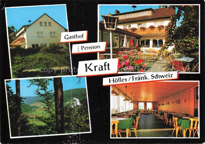 Hoefles Graefenberg Gasthof Pension Kraft Gastraum Terrasse Park