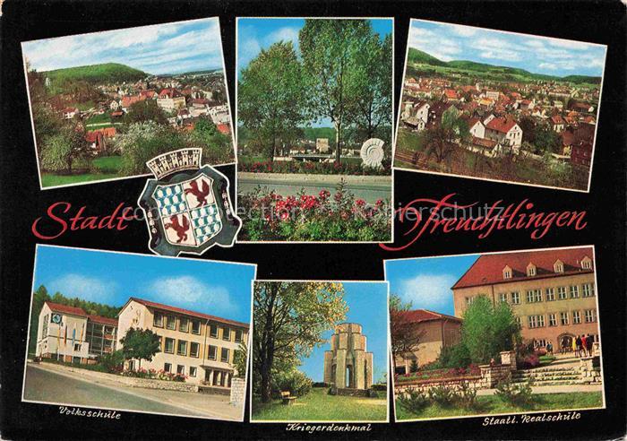 Treuchtlingen Panorama Volksschule Kriegerdenkmal Staatl Realschule