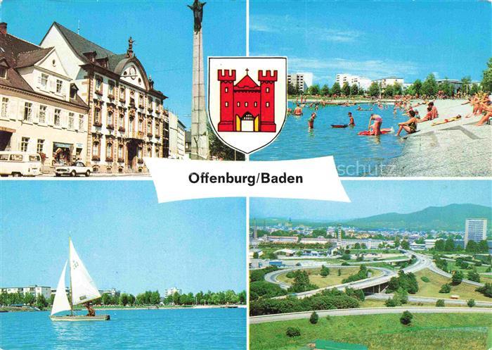OFFENBURG Offenbourg Rathaus Segelpartie Schwimmbad Panorama