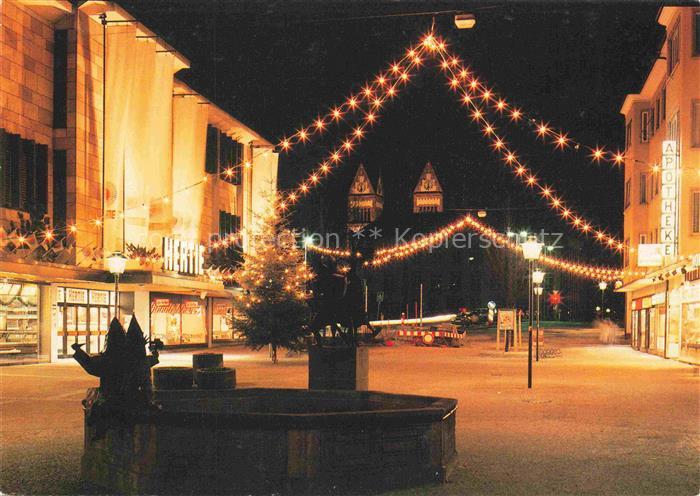 OFFENBURG Offenbourg weihnachtlich geschmuecke bei Nacht