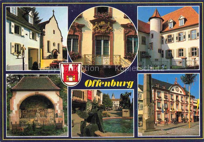 OFFENBURG Offenbourg Orts und Teilansichten Schloss Rathaus Brunnen