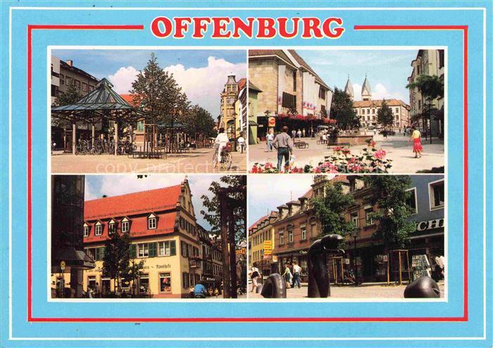 OFFENBURG Offenbourg Fussgaengerzone Marktplatz Apotheke Brunnen