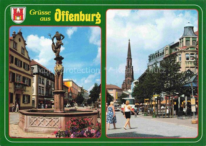 OFFENBURG Offenbourg Neptunbrunnen Kirche