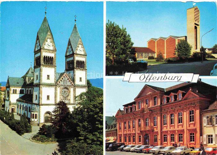 OFFENBURG Offenbourg Dreifaltigkeitskirche Ev Kirche Landratsamt