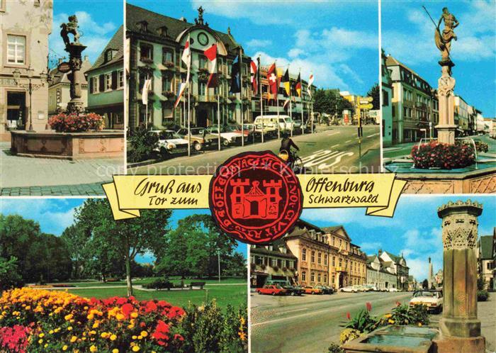 OFFENBURG Offenbourg Neptunbrunnen Landratsamt Park