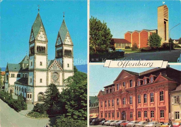 OFFENBURG Offenbourg Dreifaltigkeitskirche Ev Kirche Landratsamt