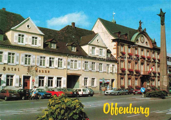 OFFENBURG Offenbourg Hotel Sonne Ursula Saeule Rathaus