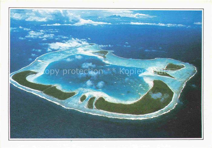 Polynesien Polynesie Atoll de Tetiaora Air view