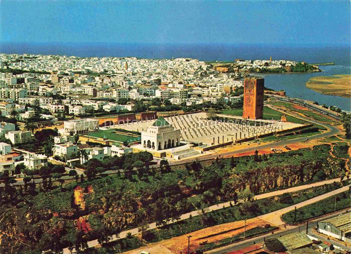 RABAT  Maroc Le Mausolee Mohammed V Vue aerienne