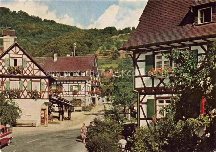 Sasbachwalden Achern Ortenaukreis BW Ortspartie Fachwerkhaeuser
