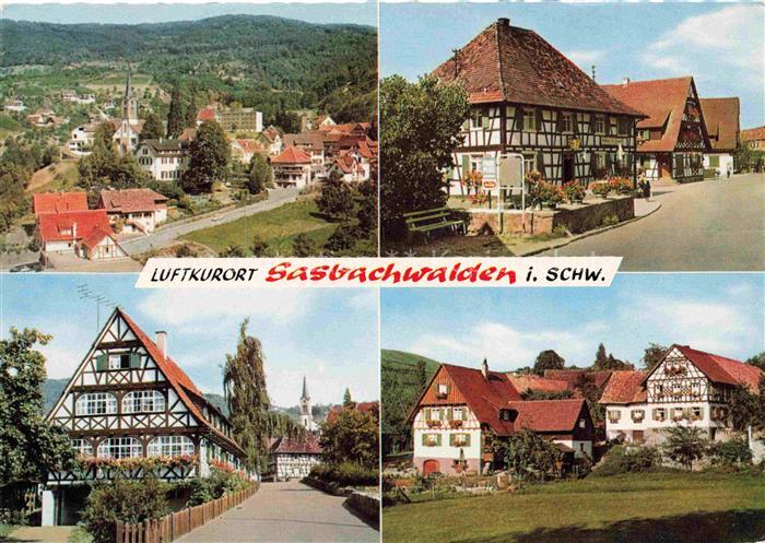 Sasbachwalden Achern Ortenaukreis BW Panorama Ortspartien Fachwerkhaeuser