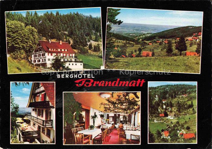 Brandmatt Sasbachwalden Ortenaukreis BW Berghotel Brandmatt Terrasse Gastraum Pa