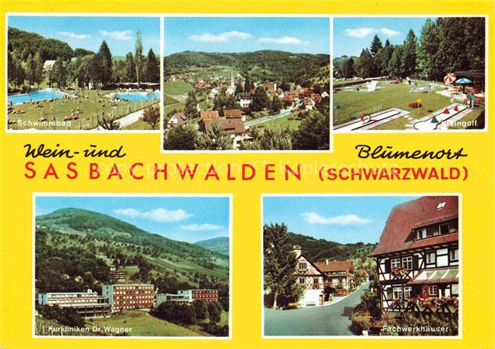 Sasbachwalden Achern Ortenaukreis BW Schwimmbad Panorama Kleingolf Kurkliniken