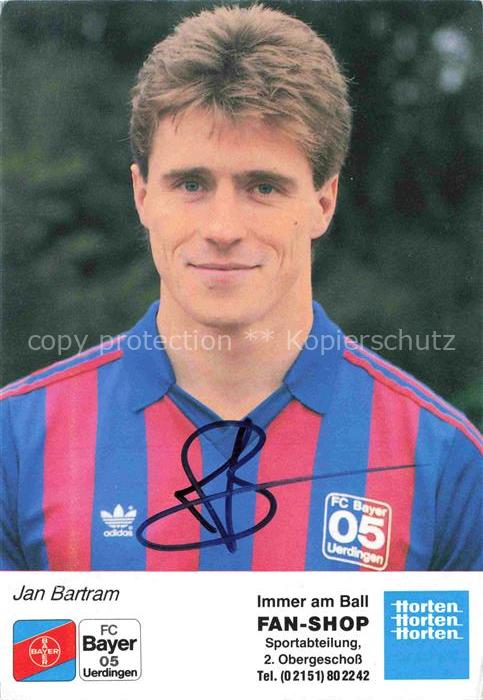 Fussball Soccer Football-- Jan Bartram FC Bayer 05 Uerdingen Autogramm