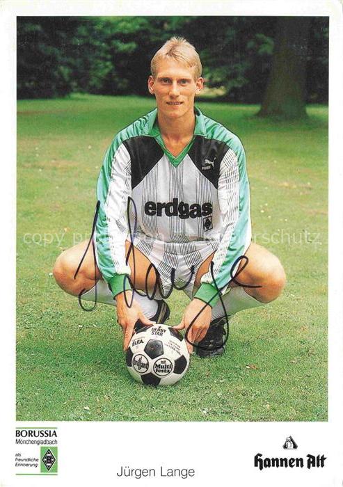 Fussball Soccer Football-- Juergen Lang Borussia Autogramm