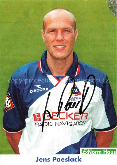 Fussball Soccer Football-- Jens Paeslack KSC Autogramm