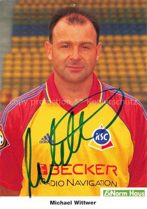 Fussball Soccer Football-- Michael Wittwer KSC Autogramm