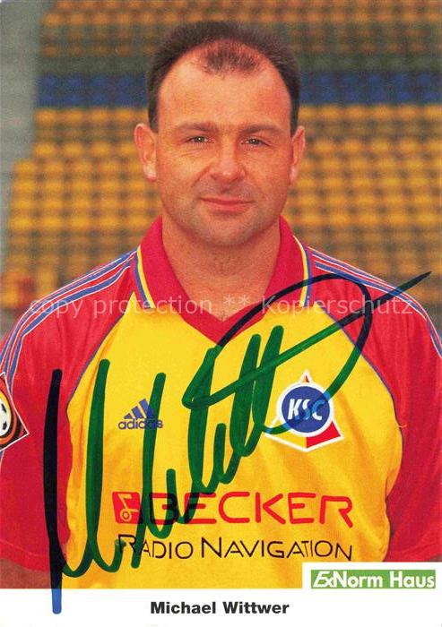 Fussball Soccer Football-- Michael Wittwer KSC Autogramm