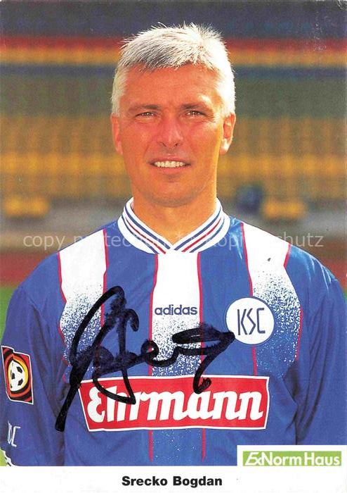 Fussball Soccer Football-- Srecko Bogdan KSC Autogramm