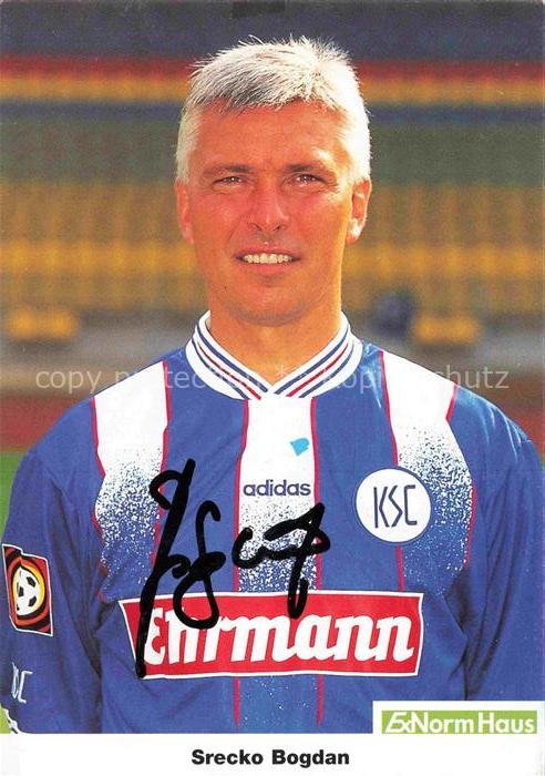 Fussball Soccer Football-- Srecko Bogdan KSC Autogramm