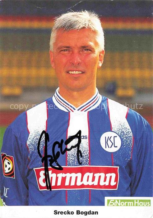Fussball Soccer Football-- Srecko Bogdan KSC Autogramm