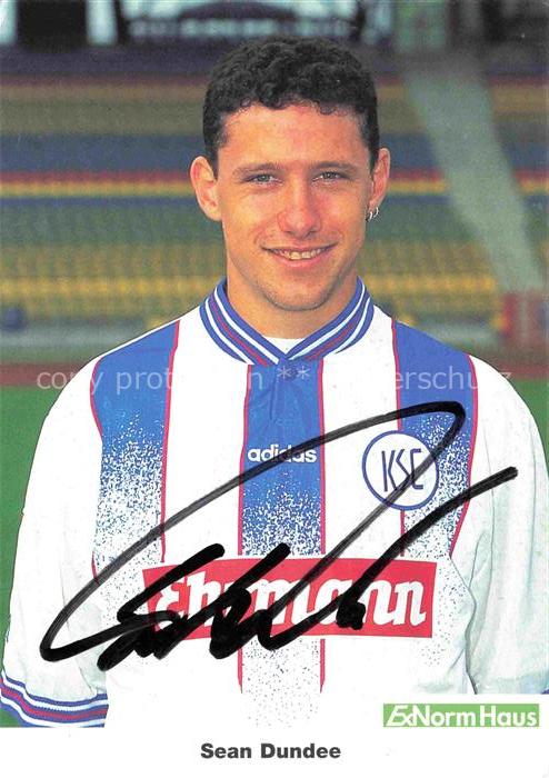 Fussball Soccer Football-- Sean Dundee KSC Autogramm