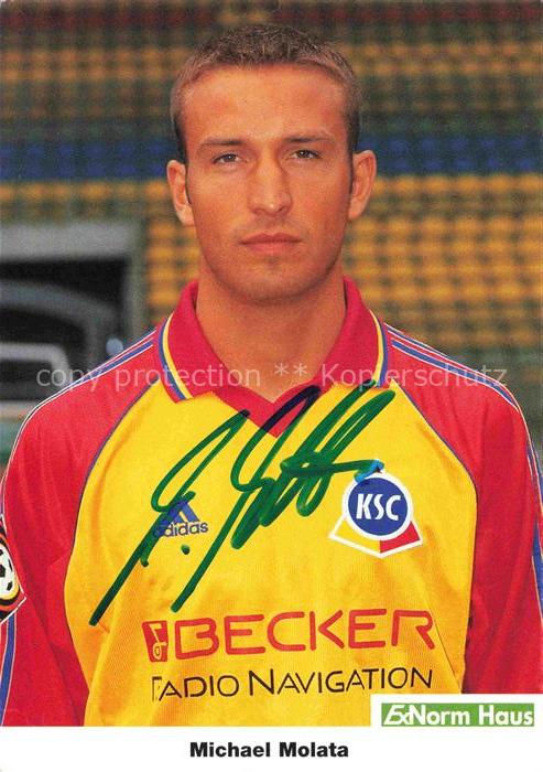 Fussball Soccer Football-- Michael Molata KSC Autogramm
